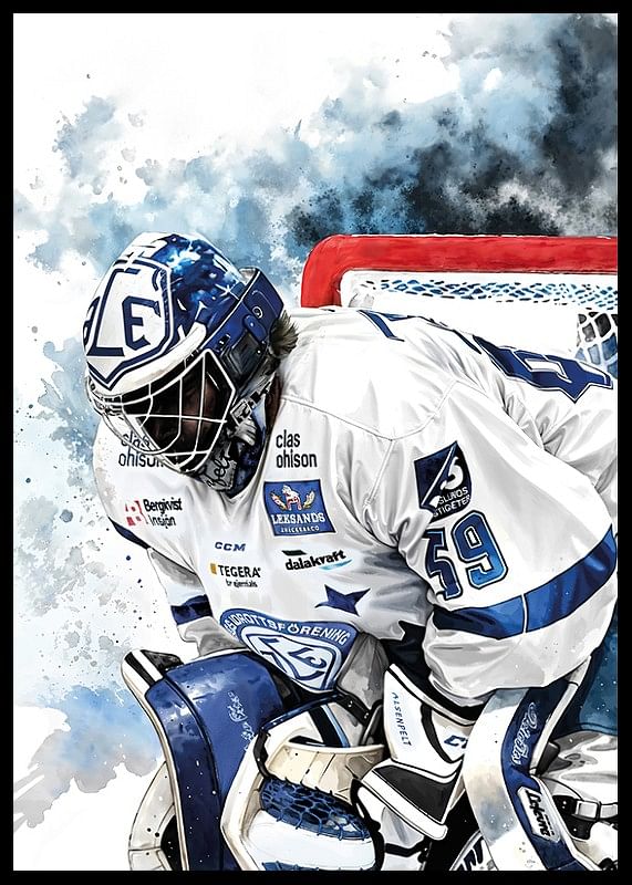 Akvarell Målvakt Leksands IF-12
