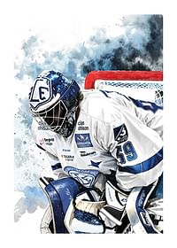Akvarell Målvakt Leksands IF-1