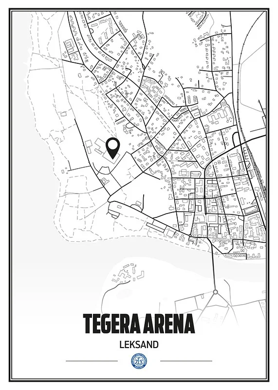 Poster Tegera Arena Karta Leksands IF