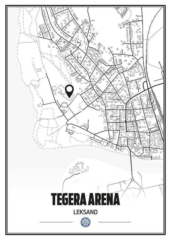 Poster Tegera Arena Karta Leksands IF