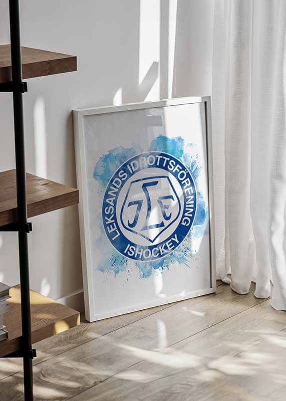 Poster Watercolor Splash Logo Leksands IF crossfade