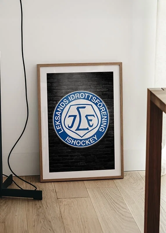 Poster Brick Wall Logo Leksands IF crossfade
