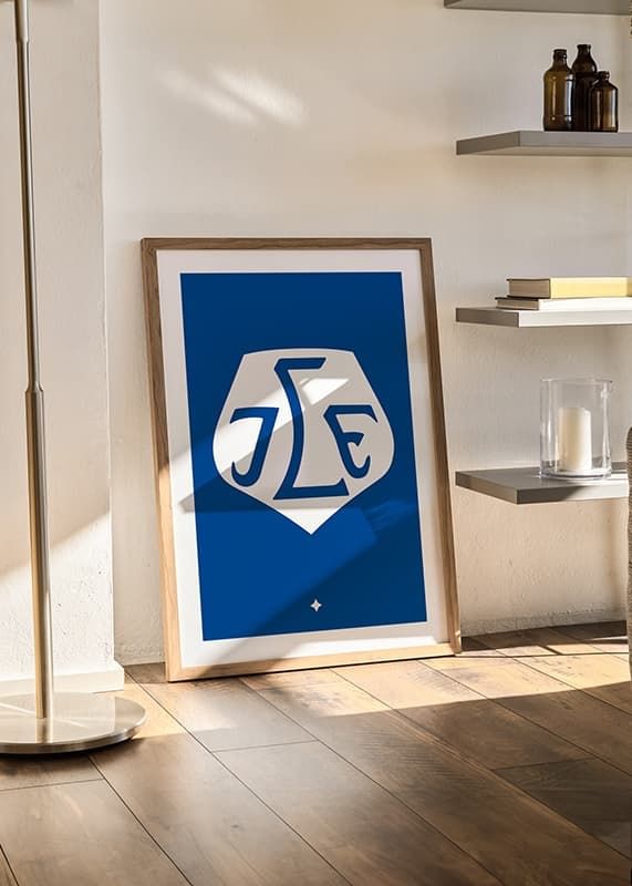 Poster Sköld Blå BG Leksands IF crossfade