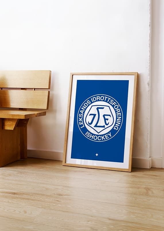 Poster Logo Blå BG Leksands IF crossfade