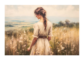 Poster A Woman In Harmony With Nature