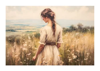 Poster A Woman In Harmony With Nature