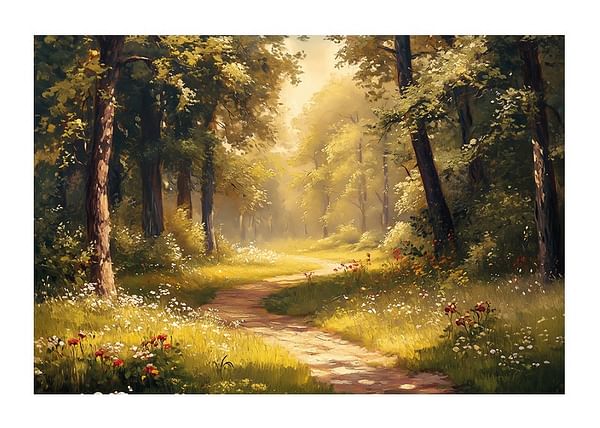 Plagát A Serene Woodland Trail