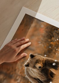 Poster with a picture of a bear in an autumn landscape-9