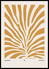 Poster with an abstract wavy pattern of white lines flowing like a stream-0
