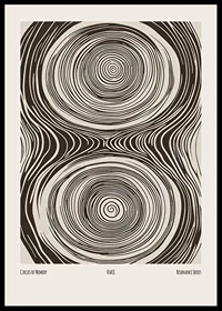 Poster with an abstract illustration of movement symbolizing memory-0