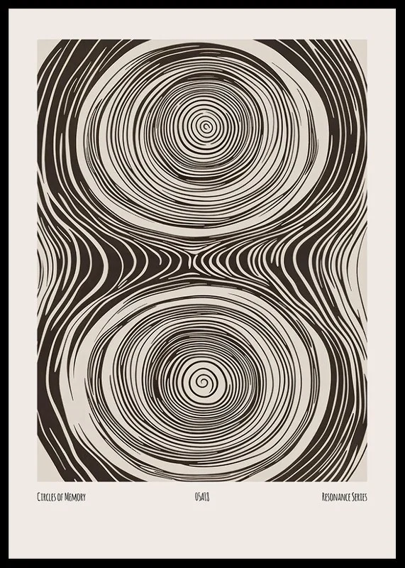 Poster with an abstract illustration of movement symbolizing memory-12