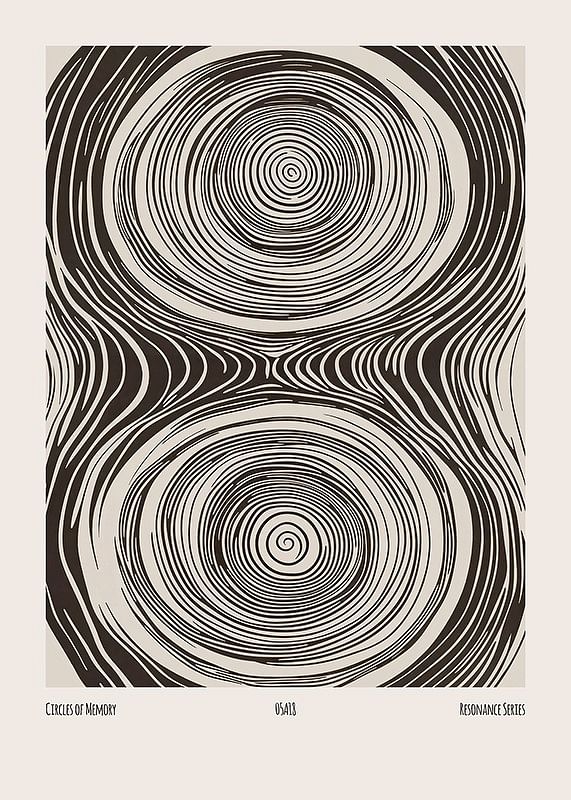 Poster with an abstract illustration of movement symbolizing memory-12