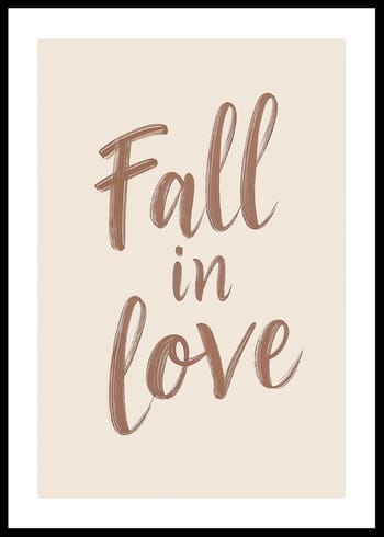 Poster Fall In Love Typography