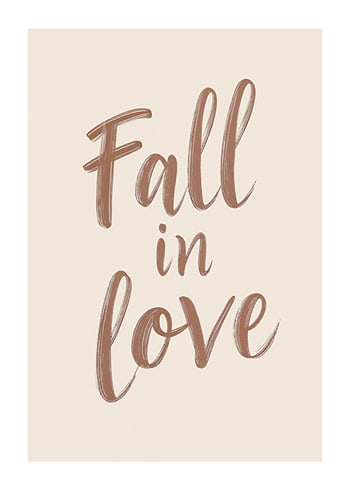 Poster Fall In Love Typography