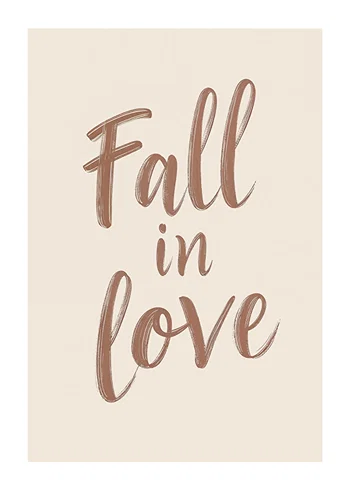 Poster Fall In Love Typography
