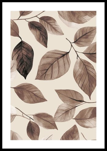 Poster Soft Falling Leaves