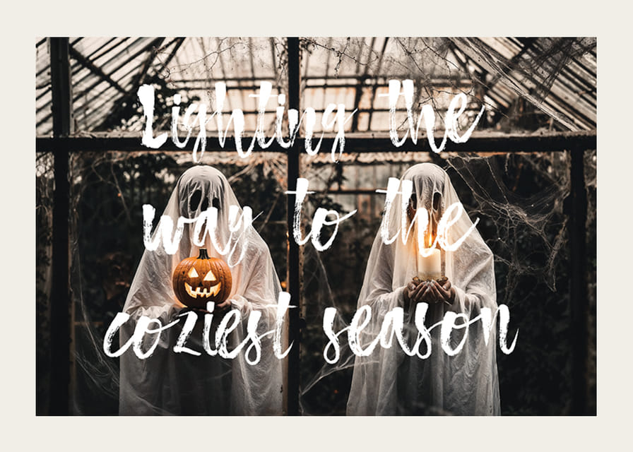 Poster met een afbeelding ter ere van Halloween en de herfst-12