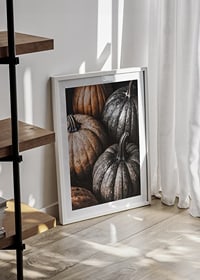Poster with a picture of rustic pumpkins-8