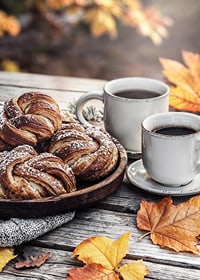 Poster cu cafea de toamna cu cafea si chifle cu scortisoara-7
