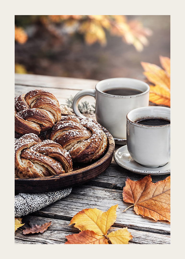 Poster cu cafea de toamna cu cafea si chifle cu scortisoara-12