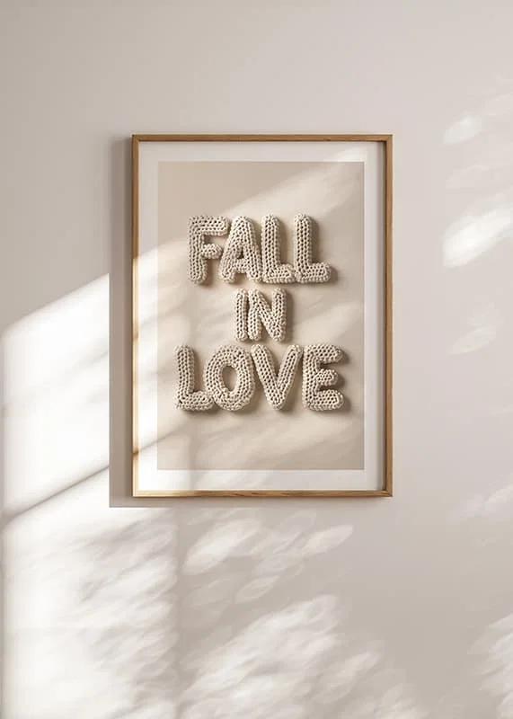 Poster Fall In Love Cozy Crochet crossfade