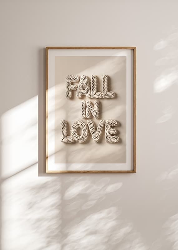 Póster Fall In Love Cozy Crochet crossfade