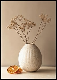 Poster with a rustic vase of dried flowers-6