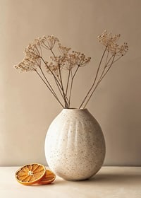 Poster with a rustic vase of dried flowers-7