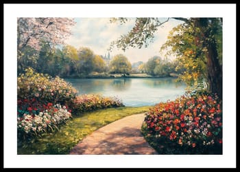 Plakat A Floral Paradise By The Lake