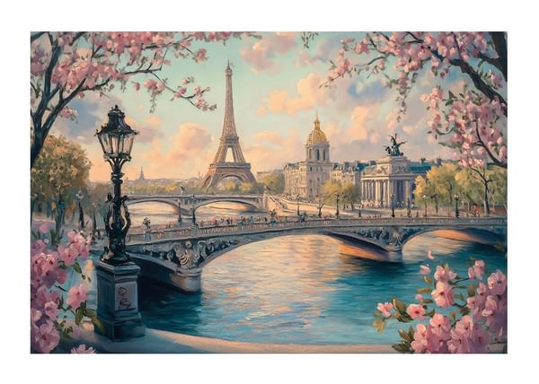 Poster Floral Springtime in Paris