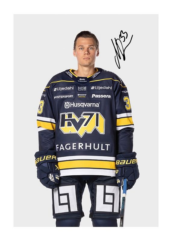 Poster Måns Lindbäck #33 HV71 2024/2025
