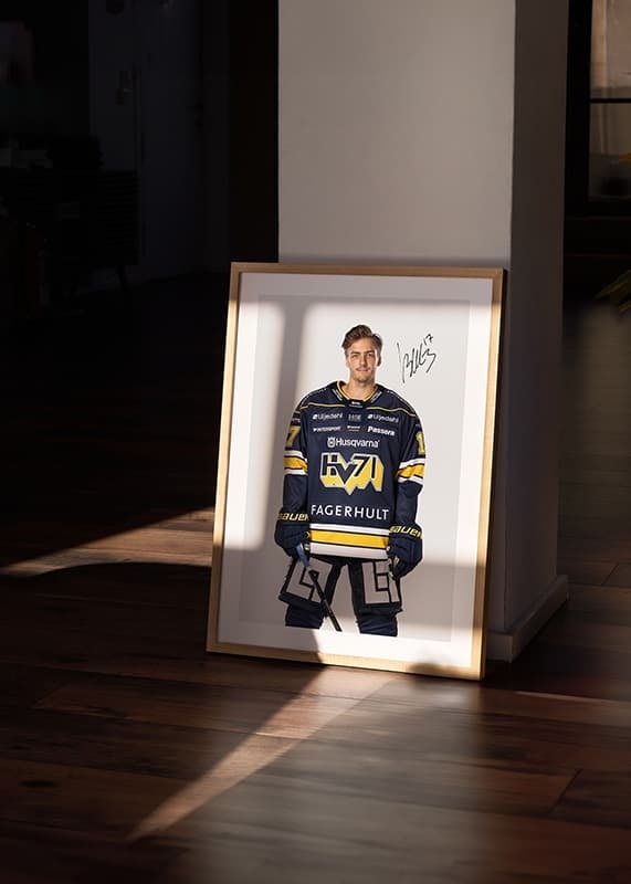 Poster Isac Brännström #17 HV71 2024/2025 crossfade