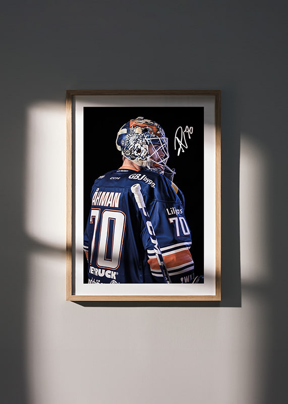 Poster Adam Åhman #70 Växjö Lakers 2024/2025 crossfade