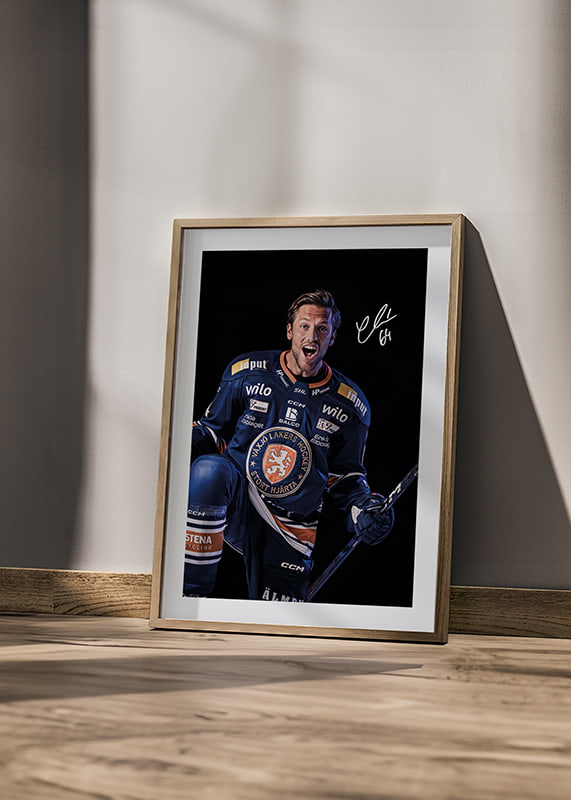 Poster Eric Martinsson #64 Växjö Lakers 2024/2025 crossfade