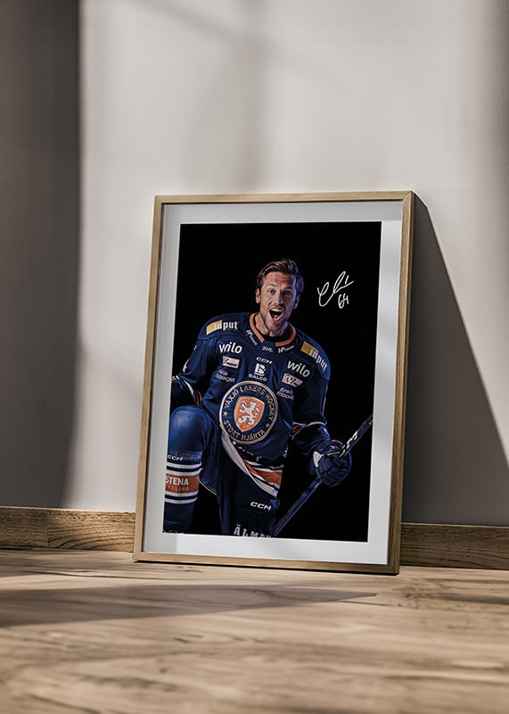 Poster Eric Martinsson #64 Växjö Lakers 2024/2025 crossfade