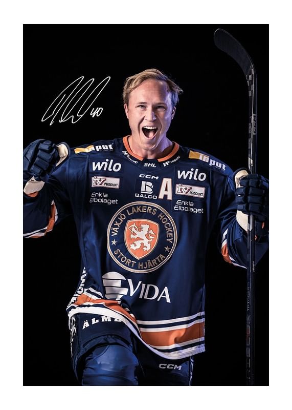 Poster Dennis Rasmussen #40 Växjö Lakers 2024/2025