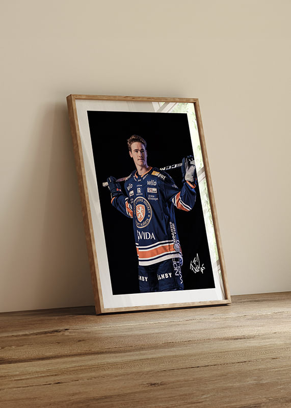 Poster Filip Eriksson #25 Växjö Lakers 2024/2025 crossfade
