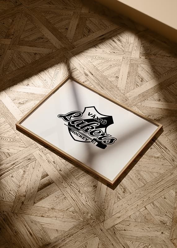 Poster Old Logo B&W Växjö Lakers crossfade