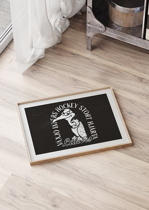 Poster Gamen B&W Växjö Lakers crossfade