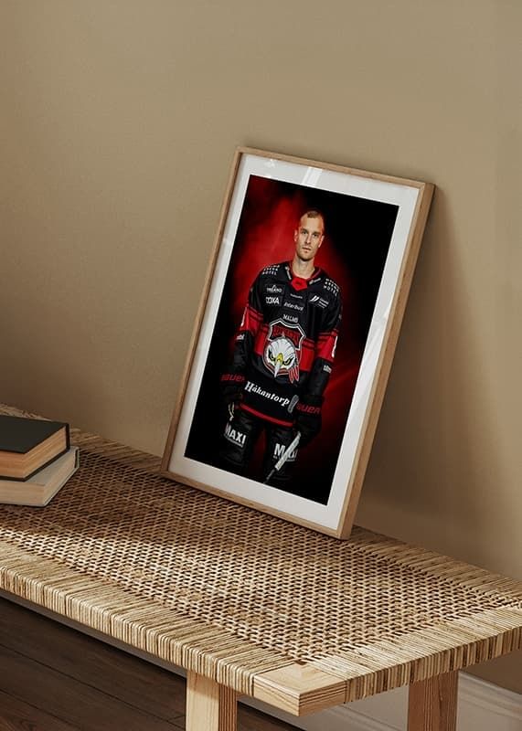 Poster Johan Olofsson #8 Malmö Redhawks No1 2024/2025 crossfade