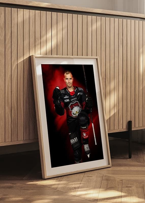 Poster Johan Olofsson #8 Malmö Redhawks No2 2024/2025 crossfade