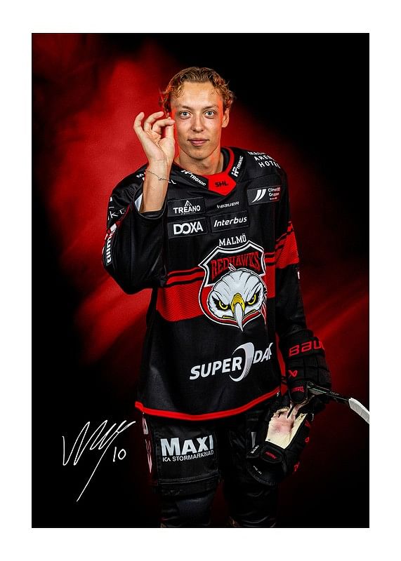 Poster William von Barnekow #10 Malmö Redhaws No2 2024/2025