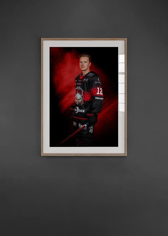 Poster Linus Öberg #12 Malmö Redhawks No1 2024/2025 crossfade