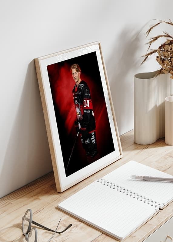 Poster Otto Stenberg #14 Malmö Redhawks No1 2024/2025 crossfade