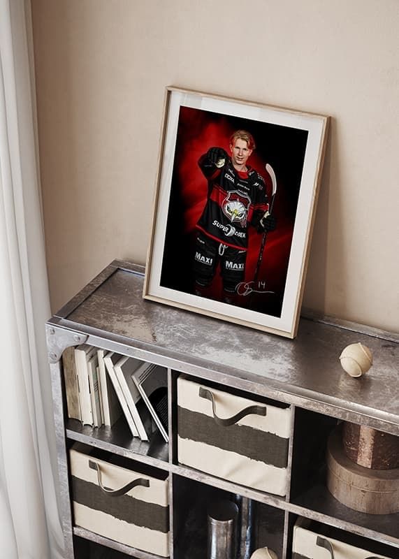 Poster Otto Stenberg #14 Malmö Redhawks No2 2024/2025 crossfade