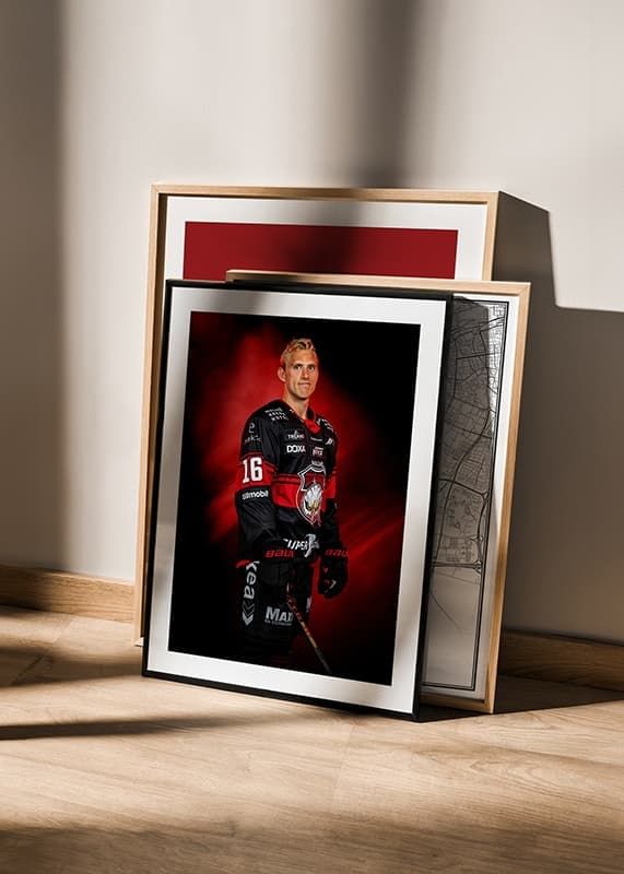 Poster Matias Lassen #16 Malmö Redhawks No1 2024/2025 crossfade