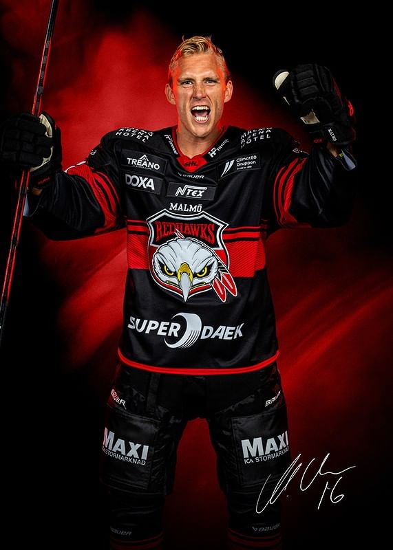 Matias Lassen #16 Malmö Redhawks No2 2024/2025-12
