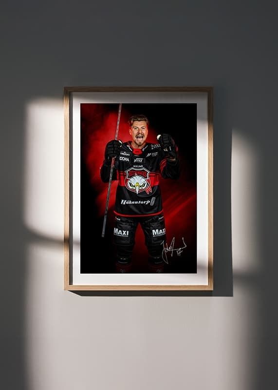 Poster Johan Ivarsson #17 Malmö Redhawks No2 2024/2025 crossfade