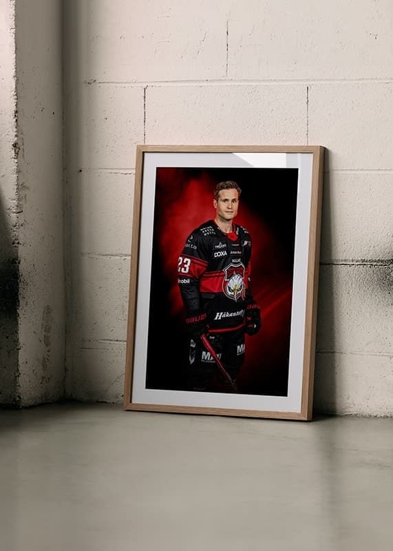 Poster Christoffer Forsberg #23 Malmö Redhawks No1 2024/2025 crossfade