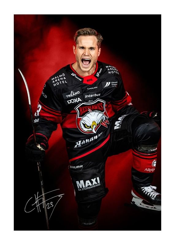 Poster Christoffer Forsberg #23 Malmö Redhawks No2 2024/2025